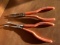 Like New Pittsburgh 11 inch long needle nose pliers set 1 45 Angle Tip See Pics