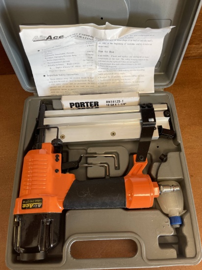 Air Ace Air Tools Brad Nailer / Staple Gun F509040 Excellent Condition Operating Instructions Case w