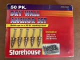 NEW 50 PK Dry Wall Anchor Set Item 93066 Storehouse