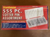 NEW 555 Piece Cotter Pin Assortment Low Carbon Steel with Zinc Plating Storehouse