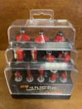 12 Piece Carbide Tipped Router Bit Set Shop Source in Like New Condition