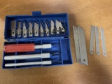 Like New Gordon Precision Knife Set 13 Pieces with Extra Blades in Case See Pics
