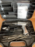 Air Hammer with 9 Chisels in Excellent Condition Central Pneumatic Model 47868 with Case & Instructi