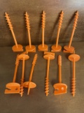 NEW 11 Piece Ground Anchor Set American Camper The Auger Stake Twist in Ground Utility Stake