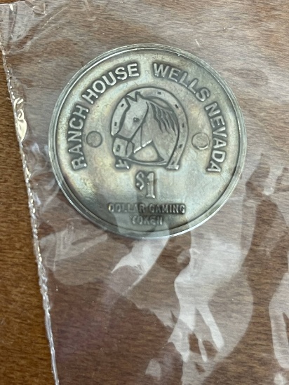 Collectible Rare $1 Ranch House Wells Nevada Coin Token 1979 Excellent Condition