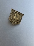 WWII Military Intelligence Badge Pin Amico on Back Gold Tone 1923-1962 Vintage Obsolete Medal