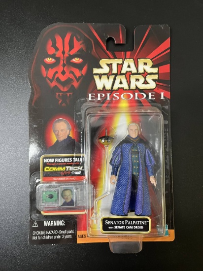 Star Wars Episode 1 Senator Palpatine Figure with Comm Tech Chip NIB