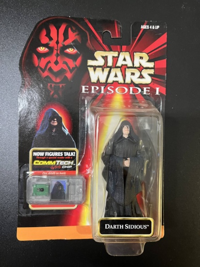 Star Wars Episode 1 Darth Sidious Figure with Comm Tech Chip NIB