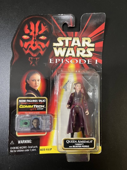 Star Wars Episode 1 Queen Amidala Figure with Comm Tech Chip NIB