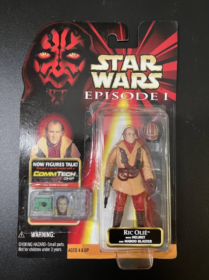 Star Wars Episode 1 Ric Olie Figure with Comm Tech Chip NIB