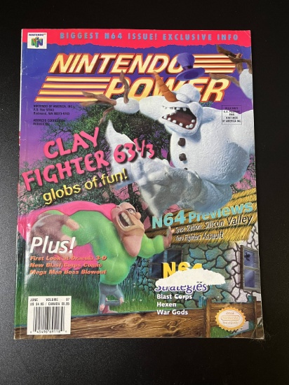 Nintendo Power Magazine #97 Nintendo of America 1997 Clay Fighter