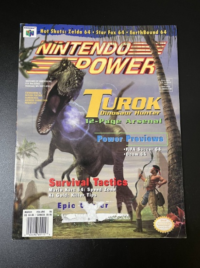 Nintendo Power Magazine #94 Nintendo of America 1997 Turok Dinosaur Hunter