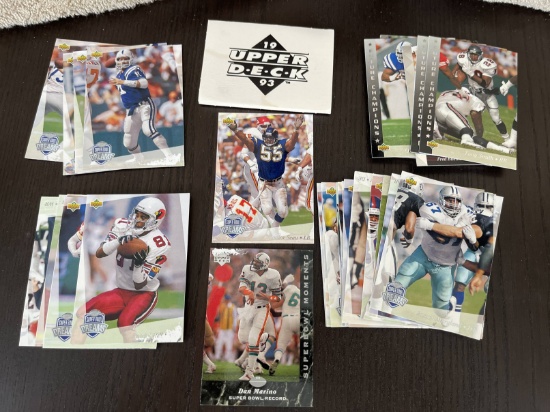 NFL Experience Upper Deck 1993 Collectible Cards Over 40 Cards