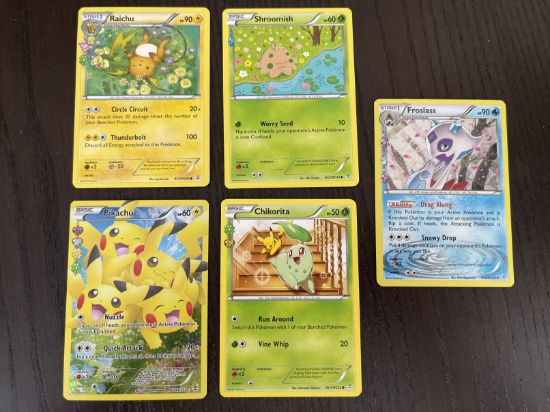 Lot of 4 Pokemon Generations Specialty Cards + Full Art Holographic Ultra Rare Pikachu Card