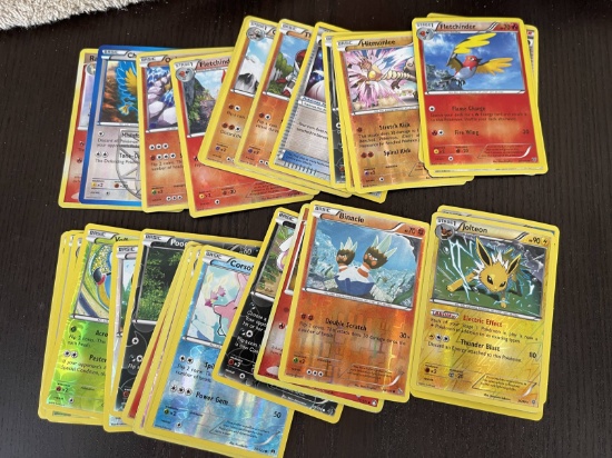 Lot of 35 Reverse Holo Pokemon Cards Common to Rare with Full Art Porygon Z Card