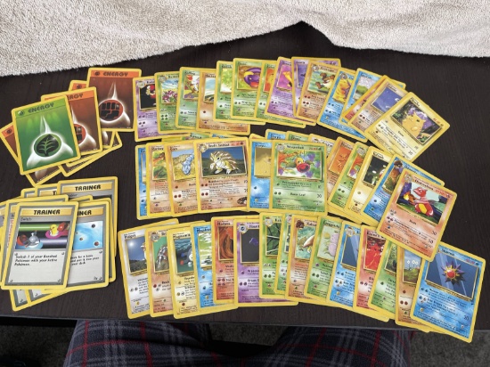 Lot of over 65 Classic 1995 Pokemon Cards Common to Rare Cards