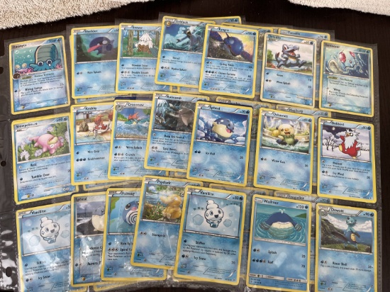 Lot of 90 Water Type Pokemon Cards Common to Rare Cards