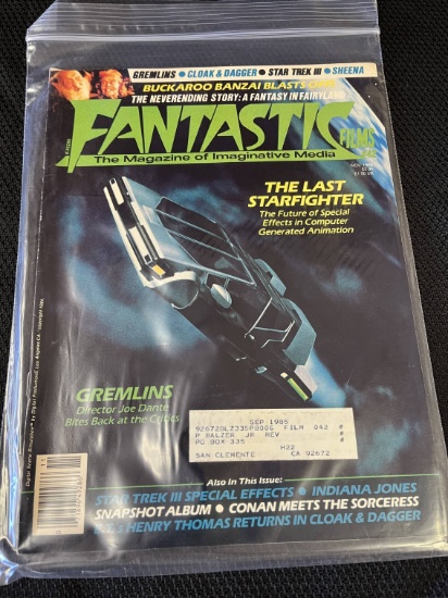 Fantastic Films Magazine November 1984 Last Starfighter Buckaroo Banzai Gremlins Star Trek 3