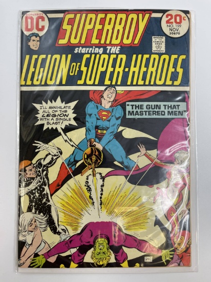 Superboy Comic #199 DC Comics 1973 Bronze Age 20 Cents Legion of Super-Heroes