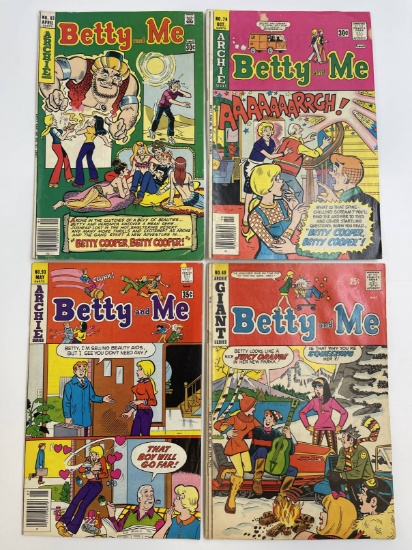 4 Betty and Me Comics 1972-1978 Bronze Age Archie Comics 25 Cents to 35 Cents