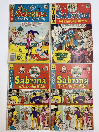 4 Sabrina the Teenage Witch Comics 1972-1978 One Comic is a Archie Giant Comic 25 Cents to 35 Cents