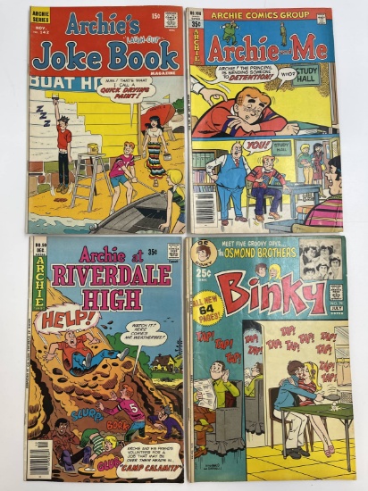 4 Binky and Archie Comics Silver Age to Bronze Age 1969-1979 15 Cents to 35 Cents OSMOND BROTHERS
