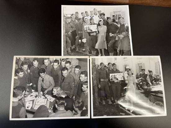 WWII Press Photos Movie Stars w/Troops