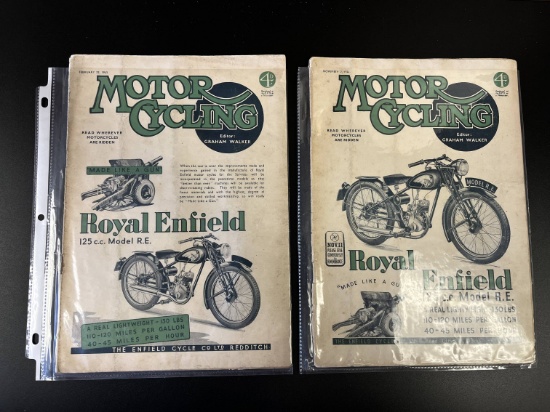 (2) WWII British "Motorcycling" Magazines