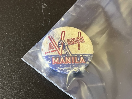 WWII "Avenge Manila" Patriotic Pin