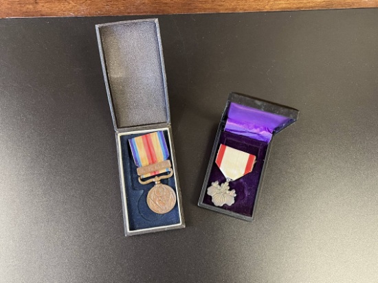 (2) Boxed WWII Japanese Military Medals