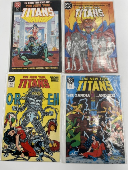 4 Issues The New Teen Titans #4 #19 #27 & #46 DC Comics Raven Nightwing