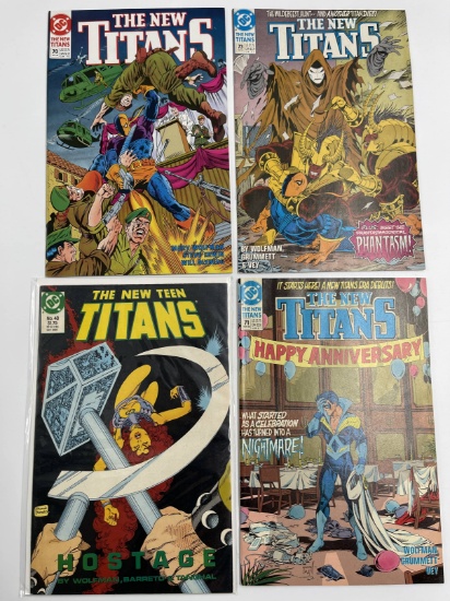 4 Issues The New Titans #48 #70 #71 & #73 DC Comics Raven Nightwing Phantasm