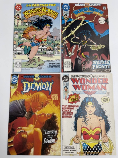 4 Issues Wonder Woman #59 #62 #63 & The Demon #17 DC Comics War of the Gods