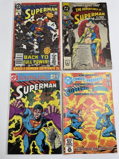 4 Issues Superman Annual #12 Superman #50 DC Comics Presents #36 & The Adventures of Superman Annual
