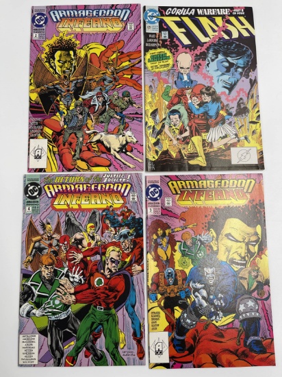 4 Issues Flash Comics #69 & Armageddon Inferno #2 #3 & #4 DC Comics Justice Society