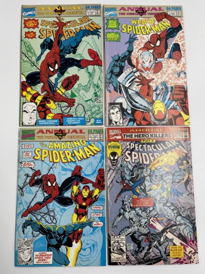 4 Issues The Spectacular Spiderman Annual #11 #12 The Amazing Spiderman Annual #25 & Web of Spiderma