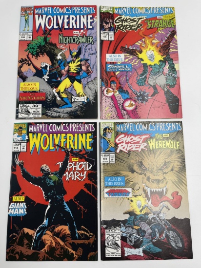 4 Issues Marvel Comics Presents #106 #108 #109 & #114 Marvel Comics Wolverine Ghost Rider Dr Strange