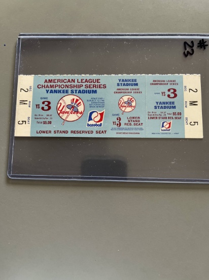 NY Yankees AL Championship Series Ticket