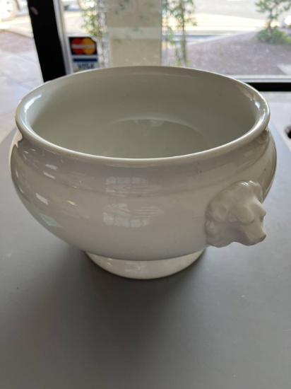 Nazi RAD Lions Head Porcelain Soup Tureen