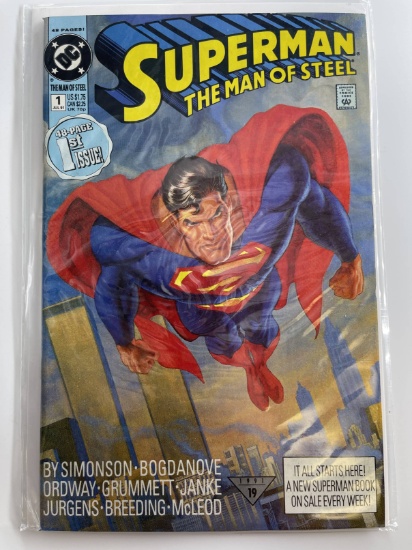 Superman Man of Steel Comic #1 DC Comics Key First issue 1991