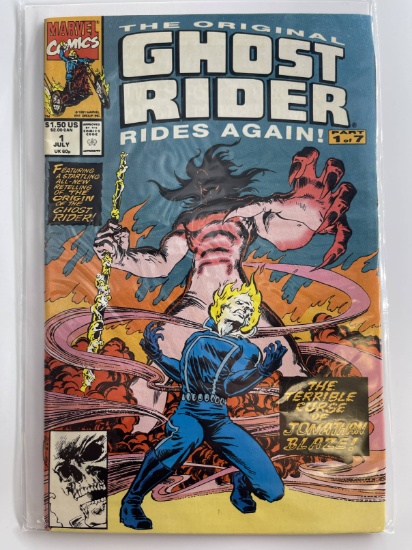 Original Ghost Rider Rides Again Comic #1 Marvel Comics Key First issue Origin of the Ghost Rider