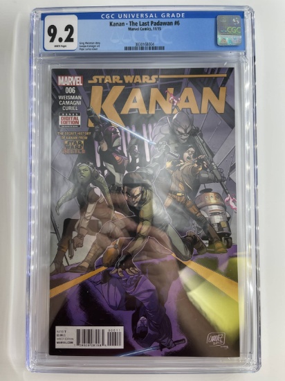 Star Wars Kanan Comic #6 Marvel CGC 9.2 Graded Encased Key Many First Appearances