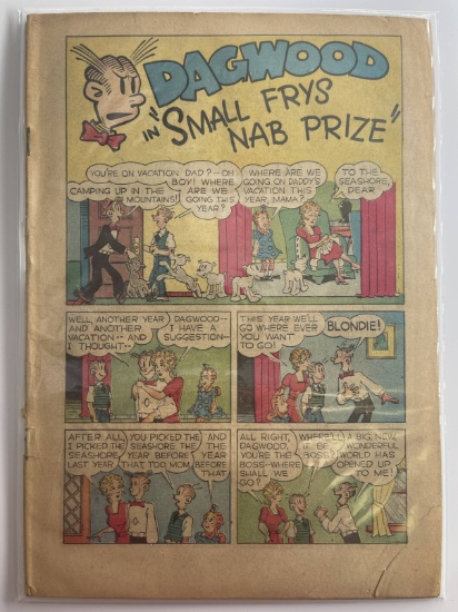 Blonde Comics #12 No Cover 1949 Golden Age Vintage Comic Joe McCarthy Dazzling Deans 10 Cent