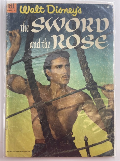 Walt Disneys Sword and the Rose Comic Four Color #505 DELL Golden Age Movie Comic 1953 10 Cents