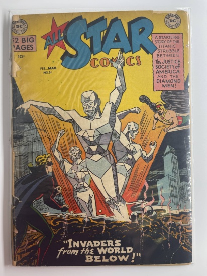 ALL STAR COMIC #51 DC Comics 1950 Golden Age KEY Art By Art Peddy 10 Cents