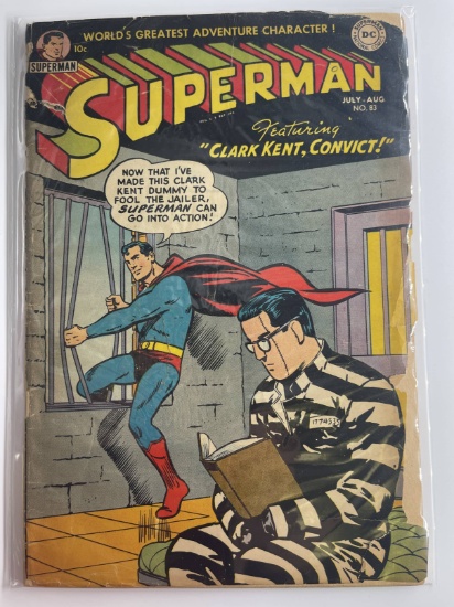 Superman Comic #83 DC Comics Golden Age 1953 No Back Cover 10 Cents
