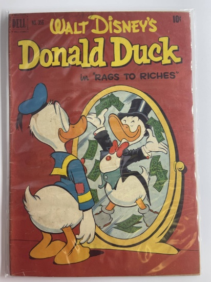 Walt Disneys Donald Duck Comic Four Color #356 DELL 1951 Golden Age KEY CARL BARKS 10 Cents