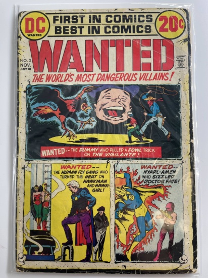 Wanted Comic #3 DC Comics 1972 Bronze Age 20 Cents Doctor Fate Hawkman
