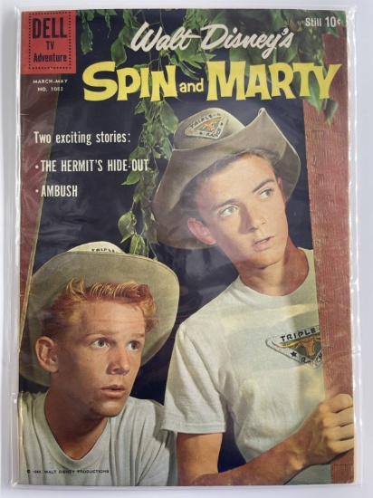 Walt Disneys Spin & Marty Comic Four Color #1082 DELL 1960 Silver Age TV Show Comic 10 Cents