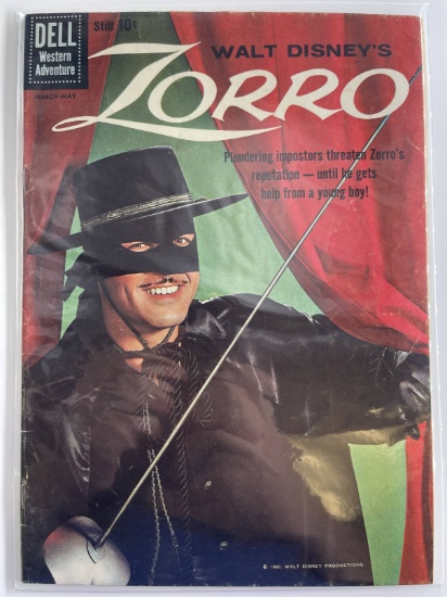 Walt Disneys ZORRO Comic #9 DELL 1959 Silver Age TV Show Comic 10 cents Guy Williams